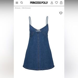 Princess Polly Blue Denim Mini Dress NWT SIZE 4